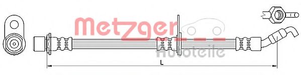 METZGER 4110621 Тормозной шланг для DAIHATSU STORIA (Дайхатсу Сториа) METZGER 4110621 Тормозной шланг для DAIHATSU STORIA (Дайхатсу Сториа)