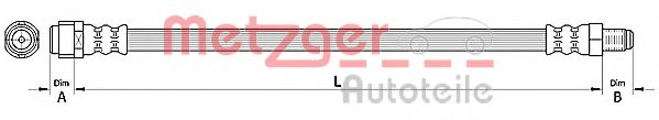 METZGER 4110726 Тормозной шланг для MERCEDES-BENZ GLK-CLASS (Мэрcэдэс-бэнз Глк-cласс) METZGER 4110726 Тормозной шланг для MERCEDES-BENZ GLK-CLASS (Мэрcэдэс-бэнз Глк-cласс)