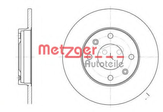 METZGER 6130.00 Тормозной диск для PEUGEOT 205 II (Пежо 205 2) METZGER 6130.00 Тормозной диск для PEUGEOT 205 II (Пежо 205 2)