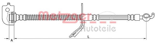 METZGER 4110736 Тормозной шланг для KIA K3 II (Киа К3 2) METZGER 4110736 Тормозной шланг для KIA K3 II (Киа К3 2)