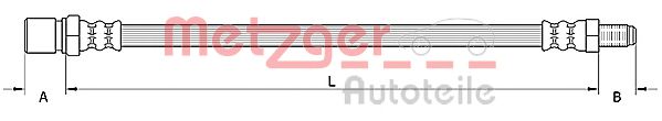METZGER 4110805 Тормозной шланг для FIAT 500 C (Фиат 500 c) METZGER 4110805 Тормозной шланг для FIAT 500 C (Фиат 500 c)
