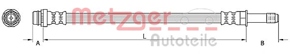 METZGER 4110797 Тормозной шланг для FORD (Форд) METZGER 4110797 Тормозной шланг для FORD (Форд)