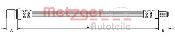 METZGER 4110926 Тормозной шланг для CITROËN NEMO (CитроËн Нэмо) METZGER 4110926 Тормозной шланг для CITROËN NEMO (CитроËн Нэмо)