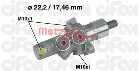 METZGER 202-175 Главный тормозной цилиндр для MERCEDESBENZ (Мерседес бенц) METZGER 202-175 Главный тормозной цилиндр для MERCEDESBENZ (Мерседес бенц)