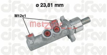 METZGER 202-366 Главный тормозной цилиндр для PEUGEOT 406 (Пежо 406) METZGER 202-366 Главный тормозной цилиндр для PEUGEOT 406 (Пежо 406)