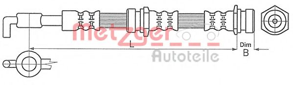 METZGER 4114062 Тормозной шланг для MAZDA (Мазда) METZGER 4114062 Тормозной шланг для MAZDA (Мазда)