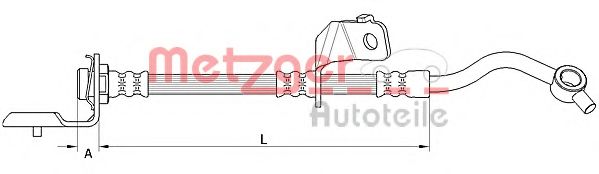 METZGER 4110819 Тормозной шланг для HYUNDAI TUCSON (Хендай Туксон) METZGER 4110819 Тормозной шланг для HYUNDAI TUCSON (Хендай Туксон)