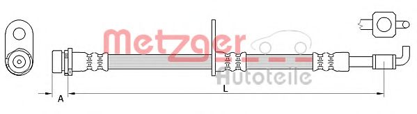 METZGER 4111040 Тормозной шланг для FORD (Форд) METZGER 4111040 Тормозной шланг для FORD (Форд)