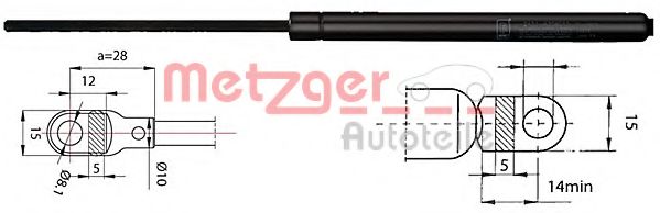 METZGER 2110283 Газовая пружина, крышка багажник для BMW 5 (Бмв 5) METZGER 2110283 Газовая пружина, крышка багажник для BMW 5 (Бмв 5)