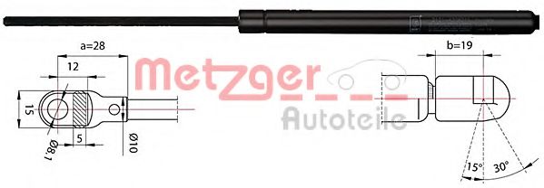 METZGER 2110367 Газовая пружина, крышка багажник для VOLKSWAGEN CADDY I (Фольксваген Cаддъ и) METZGER 2110367 Газовая пружина, крышка багажник для VOLKSWAGEN CADDY I (Фольксваген Cаддъ и)