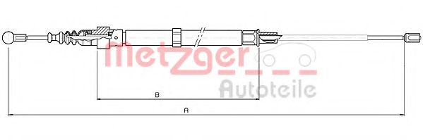 METZGER 10.7508 Трос, стояночная тормозная система для VOLKSWAGEN GOLF IV (Фольксваген Гольф 4) METZGER 10.7508 Трос, стояночная тормозная система для VOLKSWAGEN GOLF IV (Фольксваген Гольф 4)