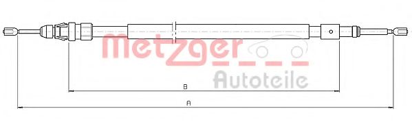 METZGER 10.4523 Трос, стояночная тормозная система для CITROËN C2 (CитроËн C2) METZGER 10.4523 Трос, стояночная тормозная система для CITROËN C2 (CитроËн C2)