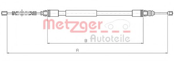 METZGER 10.4712 Трос, стояночная тормозная система для PEUGEOT 106 II (Пежо 106 2) METZGER 10.4712 Трос, стояночная тормозная система для PEUGEOT 106 II (Пежо 106 2)