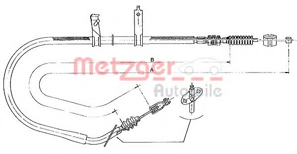 METZGER 17.067 Трос, стояночная тормозная система для MAZDA (Мазда) METZGER 17.067 Трос, стояночная тормозная система для MAZDA (Мазда)