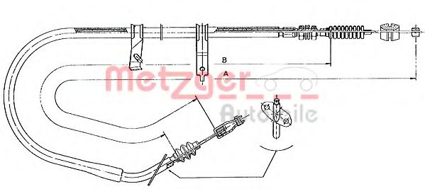 METZGER 17.068 Трос, стояночная тормозная система для MAZDA (Мазда) METZGER 17.068 Трос, стояночная тормозная система для MAZDA (Мазда)