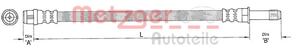 METZGER 4110363 Тормозной шланг для VOLKSWAGEN T5 MULTIVAN (Фольксваген T5 мультиван) METZGER 4110363 Тормозной шланг для VOLKSWAGEN T5 MULTIVAN (Фольксваген T5 мультиван)
