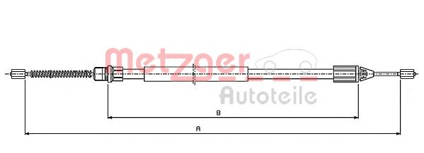 METZGER 10.6543 Трос, стояночная тормозная система для RENAULT TWINGO I (Рено Твинго 1) METZGER 10.6543 Трос, стояночная тормозная система для RENAULT TWINGO I (Рено Твинго 1)