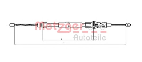 METZGER 10.6853 Трос, стояночная тормозная система для RENAULT MASTER II (Рено Мастэр 2) METZGER 10.6853 Трос, стояночная тормозная система для RENAULT MASTER II (Рено Мастэр 2)