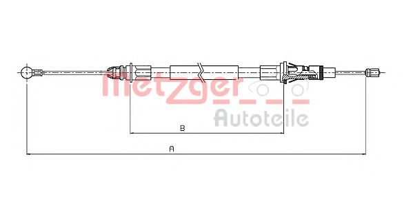METZGER 10.6854 Трос, стояночная тормозная система для RENAULT MASTER II (Рено Мастэр 2) METZGER 10.6854 Трос, стояночная тормозная система для RENAULT MASTER II (Рено Мастэр 2)