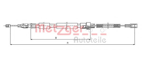 METZGER 10.7382 Трос, стояночная тормозная система для VOLKSWAGEN LT 28-35 I (Фольксваген Лт 28-35 и) METZGER 10.7382 Трос, стояночная тормозная система для VOLKSWAGEN LT 28-35 I (Фольксваген Лт 28-35 и)