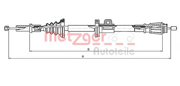 METZGER 10.8061 Трос, стояночная тормозная система для VOLVO (Вольво) METZGER 10.8061 Трос, стояночная тормозная система для VOLVO (Вольво)