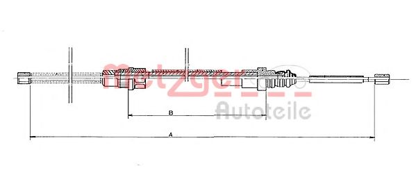 METZGER 11.6761 Трос, стояночная тормозная система для RENAULT ESPACE I (Рено Эспаcэ и) METZGER 11.6761 Трос, стояночная тормозная система для RENAULT ESPACE I (Рено Эспаcэ и)