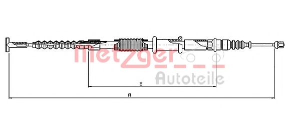 METZGER 1651.21 Трос, стояночная тормозная система для FIAT TEMPRA (Фиат Тэмпра) METZGER 1651.21 Трос, стояночная тормозная система для FIAT TEMPRA (Фиат Тэмпра)