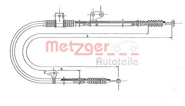 METZGER 17.0571 Трос, стояночная тормозная система для MAZDA 626 III (Мазда 626 3) METZGER 17.0571 Трос, стояночная тормозная система для MAZDA 626 III (Мазда 626 3)