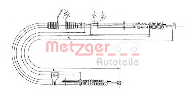 METZGER 17.0572 Трос, стояночная тормозная система для MAZDA 626 III (Мазда 626 3) METZGER 17.0572 Трос, стояночная тормозная система для MAZDA 626 III (Мазда 626 3)