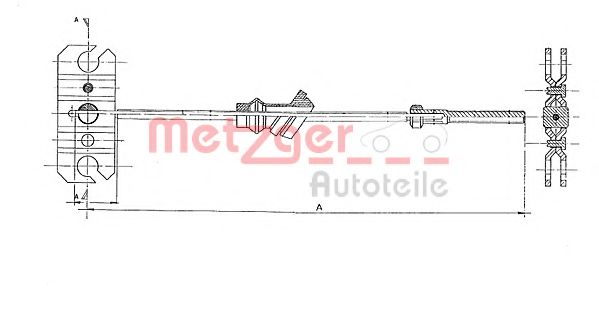 METZGER 17.0581 Трос, стояночная тормозная система для MAZDA 626 III (Мазда 626 3) METZGER 17.0581 Трос, стояночная тормозная система для MAZDA 626 III (Мазда 626 3)