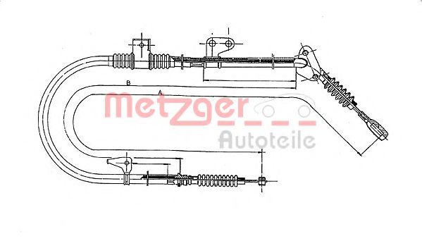 METZGER 17.0582 Трос, стояночная тормозная система для MAZDA 626 III (Мазда 626 3) METZGER 17.0582 Трос, стояночная тормозная система для MAZDA 626 III (Мазда 626 3)