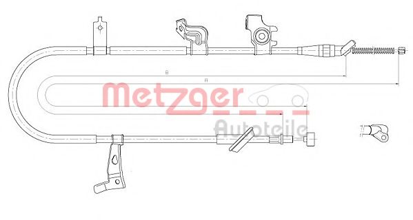 METZGER 17.5060 Трос, стояночная тормозная система для SUZUKI (Сузуки) METZGER 17.5060 Трос, стояночная тормозная система для SUZUKI (Сузуки)