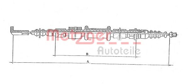 METZGER 251.25 Трос, стояночная тормозная система для FIAT TEMPRA (Фиат Тэмпра) METZGER 251.25 Трос, стояночная тормозная система для FIAT TEMPRA (Фиат Тэмпра)