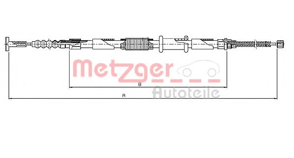METZGER 461.9 Трос, стояночная тормозная система для FIAT BRAVA (Фиат Брава) METZGER 461.9 Трос, стояночная тормозная система для FIAT BRAVA (Фиат Брава)