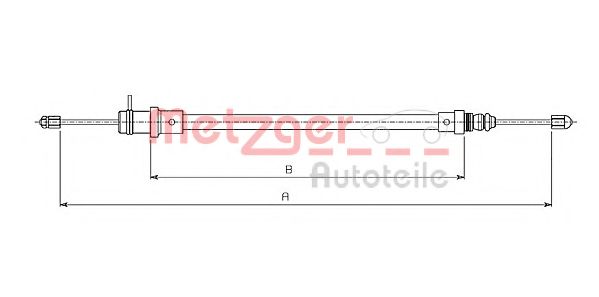 METZGER 491.1 Трос, стояночная тормозная система для CITROËN SYNERGIE (CитроËн Сънэргиэ) METZGER 491.1 Трос, стояночная тормозная система для CITROËN SYNERGIE (CитроËн Сънэргиэ)