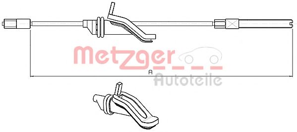 METZGER 10.5451 Трос, стояночная тормозная система для FORD KUGA I (Форд Куга 1) METZGER 10.5451 Трос, стояночная тормозная система для FORD KUGA I (Форд Куга 1)