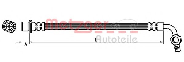 METZGER 4110100 Тормозной шланг для TOYOTA RAV 4 II (Тойота/тоета Рав 4 2) METZGER 4110100 Тормозной шланг для TOYOTA RAV 4 II (Тойота/тоета Рав 4 2)