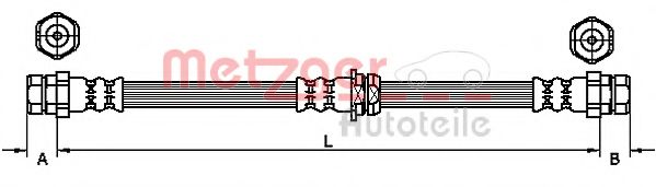 METZGER 4110435 Тормозной шланг для VOLKSWAGEN EOS (Фольксваген Эос) METZGER 4110435 Тормозной шланг для VOLKSWAGEN EOS (Фольксваген Эос)