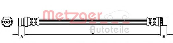 METZGER 4110457 Тормозной шланг для RENAULT KANGOO RAPID (Рено Кангу рапид) METZGER 4110457 Тормозной шланг для RENAULT KANGOO RAPID (Рено Кангу рапид)