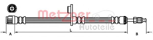 METZGER 4110226 Тормозной шланг для PEUGEOT 207 SW (Пежо 207 св) METZGER 4110226 Тормозной шланг для PEUGEOT 207 SW (Пежо 207 св)