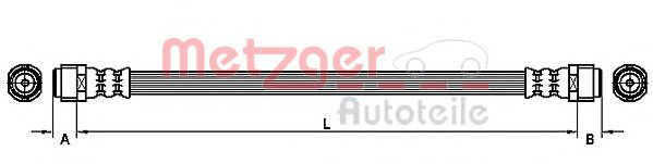 METZGER 4110360 Тормозной шланг для PORSCHE CAYENNE (Порше Cаъэннэ) METZGER 4110360 Тормозной шланг для PORSCHE CAYENNE (Порше Cаъэннэ)