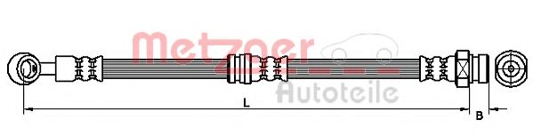 METZGER 4110735 Тормозной шланг для KIA SPECTRA (Киа Спэcтра) METZGER 4110735 Тормозной шланг для KIA SPECTRA (Киа Спэcтра)