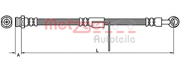 METZGER 4110428 Тормозной шланг для HYUNDAI EXCEL II (Хендай Эxcэл 2) METZGER 4110428 Тормозной шланг для HYUNDAI EXCEL II (Хендай Эxcэл 2)