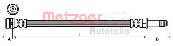 METZGER 4110449 Тормозной шланг для FORD (Форд) METZGER 4110449 Тормозной шланг для FORD (Форд)