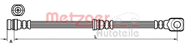 METZGER 4110543 Тормозной шланг для MITSUBISHI IO (Митсубиши/митсубиси Ио) METZGER 4110543 Тормозной шланг для MITSUBISHI IO (Митсубиши/митсубиси Ио)
