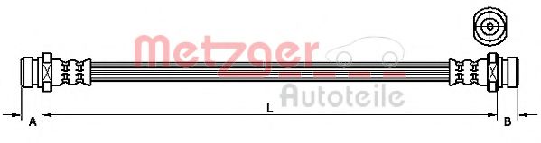 METZGER 4110832 Тормозной шланг для KIA (Киа) METZGER 4110832 Тормозной шланг для KIA (Киа)
