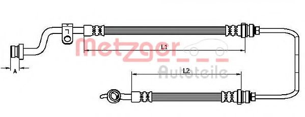 METZGER 4110733 Тормозной шланг для KIA SPECTRA (Киа Спэcтра) METZGER 4110733 Тормозной шланг для KIA SPECTRA (Киа Спэcтра)