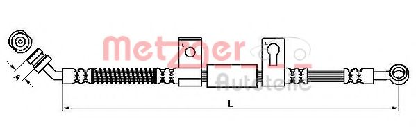 METZGER 4110827 Тормозной шланг для KIA (Киа) METZGER 4110827 Тормозной шланг для KIA (Киа)