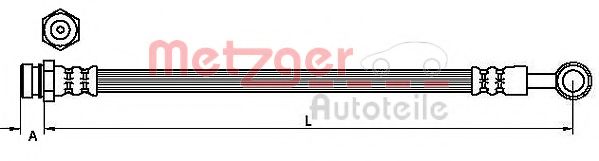 METZGER 4110829 Тормозной шланг для KIA (Киа) METZGER 4110829 Тормозной шланг для KIA (Киа)