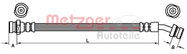 METZGER 4110833 Тормозной шланг для KIA (Киа) METZGER 4110833 Тормозной шланг для KIA (Киа)